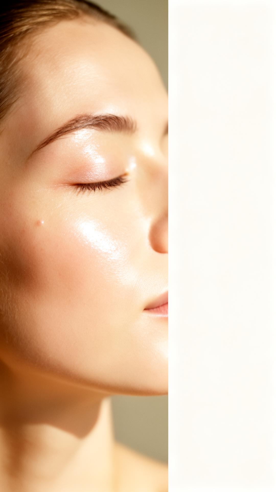 Close-up of luminous skin